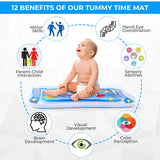 Inflatable Water Play Mat – Premium Baby Toy For Infants & Toddlers (3–24 Months), Muscle Strengthening & Sensory Development, 27.4x21.5x2.2 Inch (Random Color)