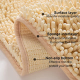 Nonslip water absorbent MicroFiber door away mats 40x60cm (random color)