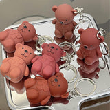 6-Piece Cute Bear Keychain Liquid Lipstick Set β Mist Matte Velvet Finish, Moisturizing Lip Stain, Waterproof & Long-Lasting Lip Gloss (6 Colors)