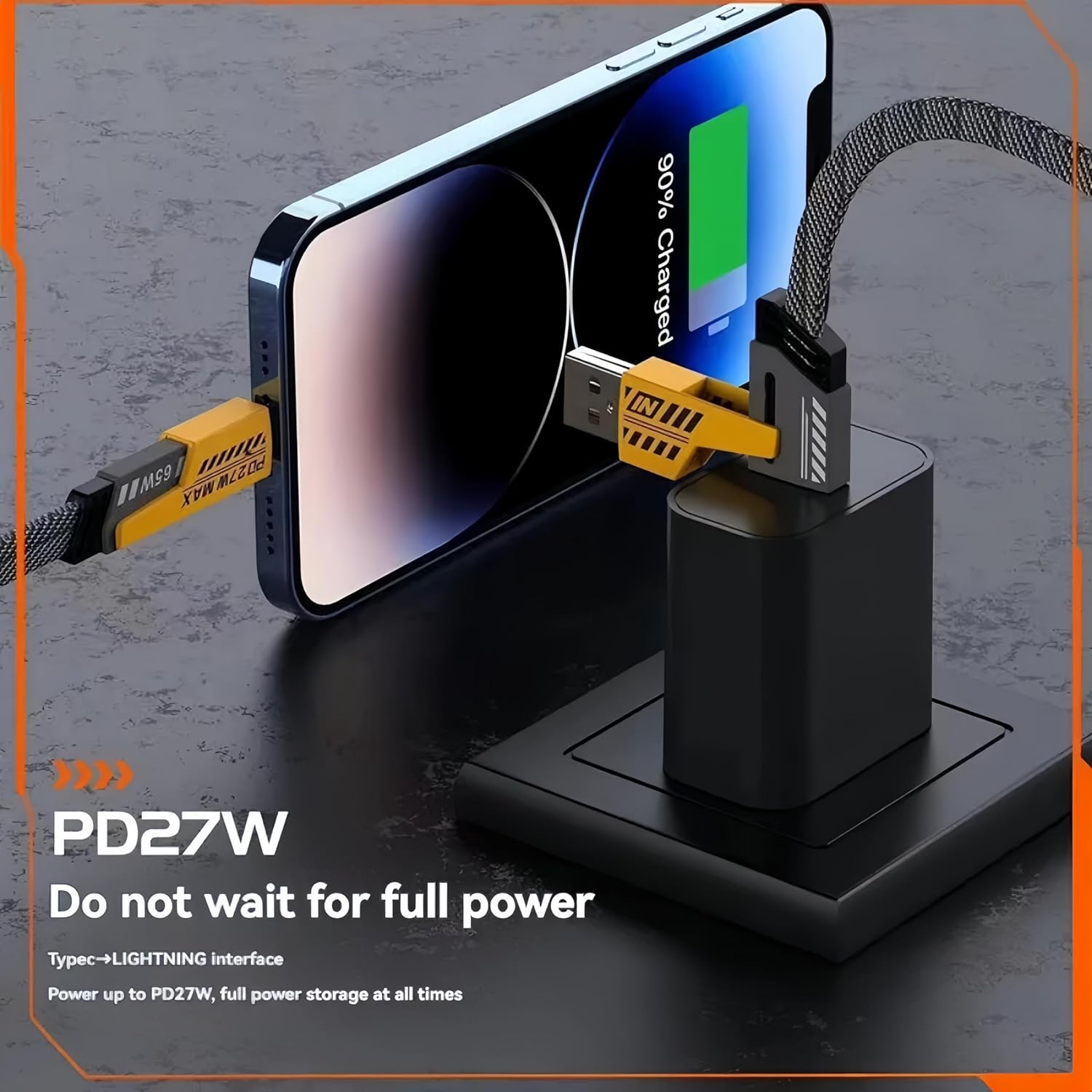 4-In-1 Multi USB Charging Cable – USB-C To USB-C, USB-C To Lightning, USB-A To USB-C, USB-A To Lightning | Fast PD Charger Cord For IPhone, IPad, Samsung, MacBook
