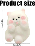 Squishy Stress Relief Funny Novelty Cute Animals Stress Relieving Fidget For Boys Girls Birthday Party Gifts Anxiety&Relaxation For Kids Teenage (White)