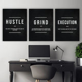 Set Of 3 Motivational Wooden Canvas Frames For Wall Decore / Sticky Phototiles Frames