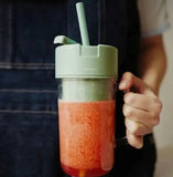 Professional Mini Juicer – Portable Blender & Smoothie Maker With Built-In Straw | Compact Fruit Extractor For Travel & Home Use
