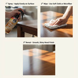 Three Guys Furniture Polish Wood Cleaner And Shine Protector German Engineered Revive Protect And Shine Like New