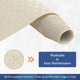 PVC Refrigerator Shelf Liner (45x150cm) - Plain Check Anti-Slip Fridge Drawer Mat