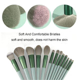 13 Piece Makeup Brush Set With Matching Storage Pouch Professional Soft Bristles For Blending Contouring And Daily Use | Random Color