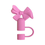 Silicone Bow Stopper Compatible With 40oz Tumbler | Reusable Spill-Resistant Straw Cover | Random Color
