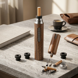 Premium Handheld Ashless Cigarette Holder – Portable Wooden Anti-Ash Car & Desktop Smoking Sleeve Protective Cover