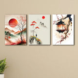3pcs Nature Sticky Phototile Wall Frames For Home Decor 8x11