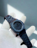 Full Black Aura Quartz Analog Watch – Lightweight Premium Design For Men & Boys (Without Box)
