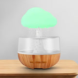 Rechargeable Cloud Rain Aroma Diffuser And LED Humidifier - Elegant Ambient Night Light With Realistic Raindrop Effect For Home And Office Decor