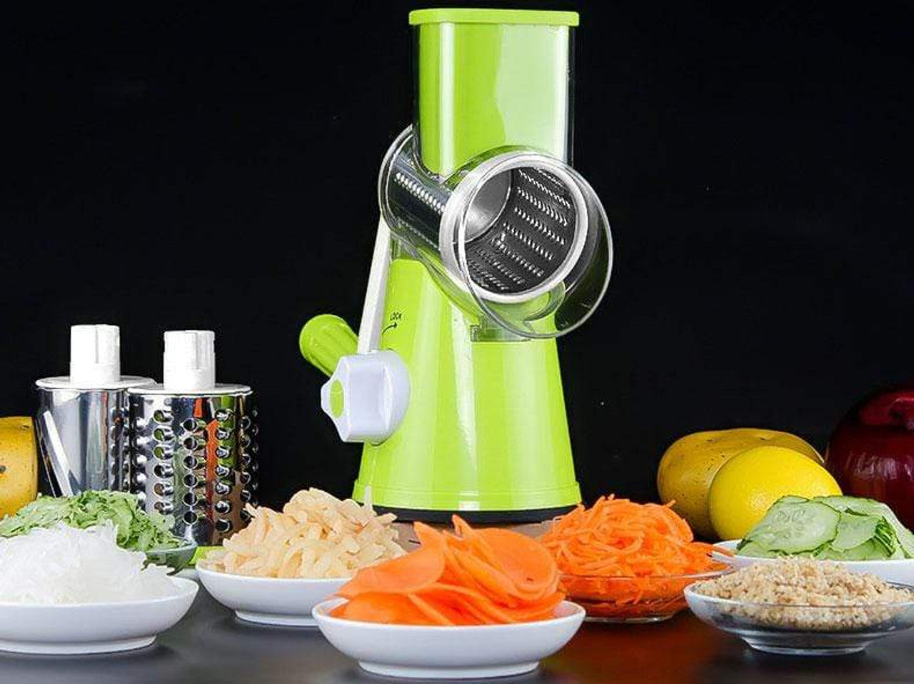 Manual Vegetable Drum Cutter Slicer Multifunctional Round Slicer Kitchen Gadget (Random Color)