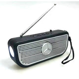 Portable Solar Rechargeable Radio With USB Charging Cable For Outdoor Use