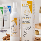 Yellow CeraVe Hair Removal Spray - Gentle Body Hair Eliminator Smooth Skin Depilatory Formula Easy Spray Skincare Product For Men And Women - 150ML