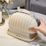 Decorative Shell Tissue Box Case Elegant And Modern Napkin Holder Stylish Daily Use Home And Office Accessory