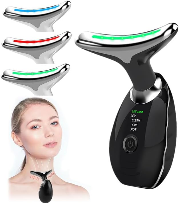 Vegena Face Massager Against Wrinkles, Face Beauty Device, Electric Face Massager Anti-Wrinkle With 3 Modes 45°C Anti-Wrinkle Face Device Skin Tightening Ems Face Care Device Anti-Wrinkle