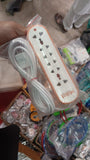 Extension Lead 5‑Way | 4M Copper Wire | Power Switch | Multi‑Socket Extension Cord | White