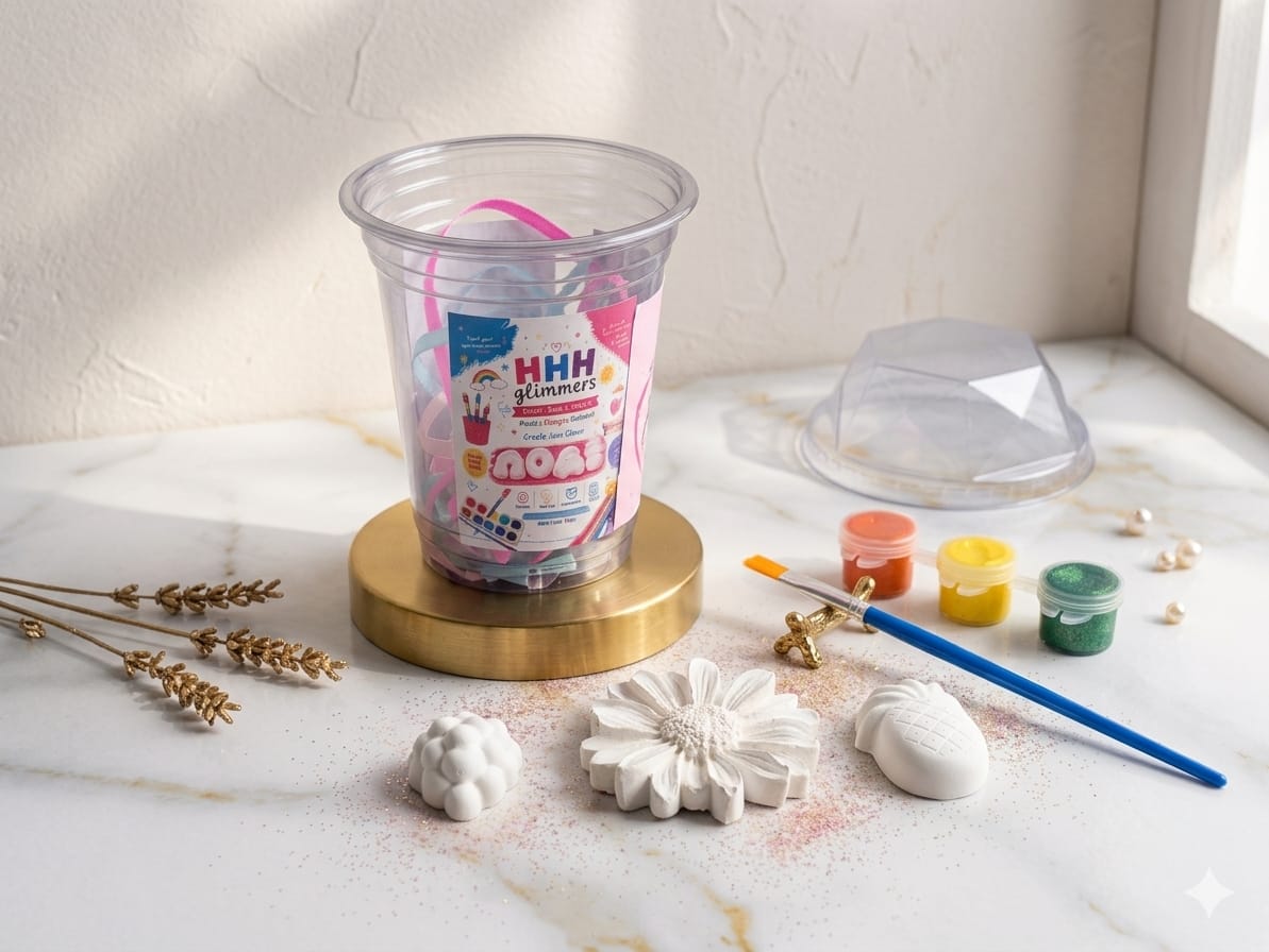 DIY Paint Kit For Kids Creative Play And Party Favors With Unpainted Plaster Figures Daisy Grapes Pineapple