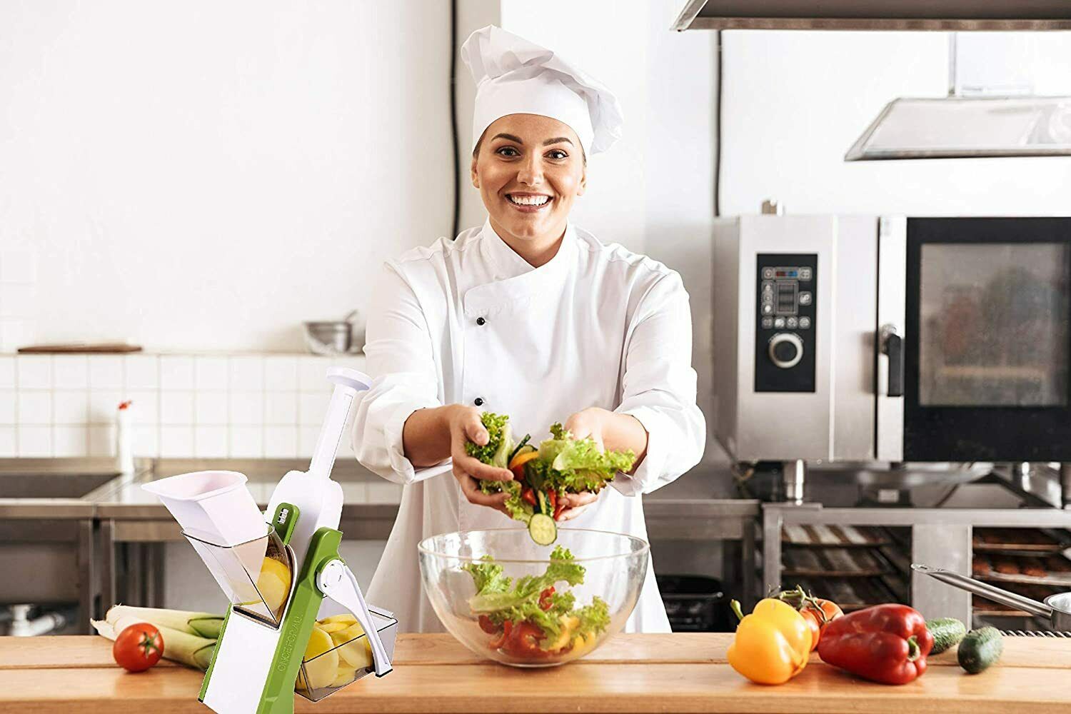 4 In 1 Vegetable Cutter Chopper Adjustable Multi-function Cutter Vertical Vegetable Cutter Kitchen Shredder Grater Artifact(random color )