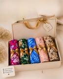 5-Piece Printed Lawn Hijab Bundle With 4-In-1 Multi-Color Inner Cap – Soft Premium Lawn Scarves For Women | Random Color Mix Print