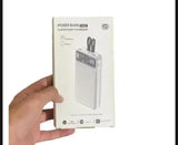 66W Fast Charging 20,000mAh Power Bank With Built-In Cables (White)