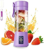 Portable 6 Cuts Blender Home USB Rechargeable Electric Fruit Extractor Juice Blender Machine | Mini Smoothie Maker | Personal Juicer Cup | Random Color