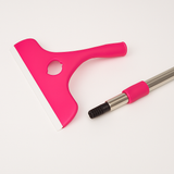 Stainless Steel Glass Wiper With Retractable Handle – Window & Glass Cleaning Scraper (Random Color)