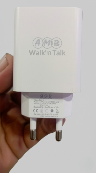 AMB Walk’n Talk 22.5W Super Fast Charger NM-18 – Quick Charge & Smart Power Delivery Adapter With Built-In Safety System, FCC/CE/RoHS Certified