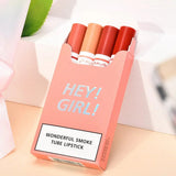 4-In-1 Trending Lipstick Set β Cigarette-Shaped Matte Lipsticks, Long-Lasting, Easy To Apply, Non-Sticky & Fade-Resistant Lip Gloss For Makeup Lovers