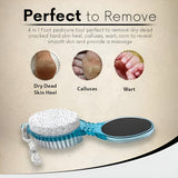 4 In 1 Foot Scrubber | Multi Use Pedicure Paddle Brush - 4 Step Pedicure Cleanse, Scrub, File And Buff (Random Color)