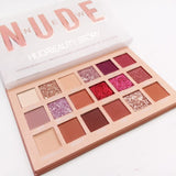 18 Shade Pearlescent Shimmer - Matte Waterproof NUDE Eyeshadow Palette