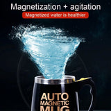 Auto Magnetic Mug 400ml Coffee Milk Mix Cups 304 Stainless Steel ( Battery Operated ) (Random Color)
