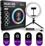 26Cm MJ26 10.2 RGB Led Soft Ring Light | Soft Ring Light With Lighting And Smart Phone Holder