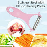 Colorful Plastic Handle Stainless Steel Vegetable Peeler - Sharp Blade For Effortless Peeling - Vegetable Peeler