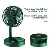 Rechargeable - Portable Telescopic Folding Fan Table Desk Fan | 3 Speeds Adjustable Height Fan (Random Color)