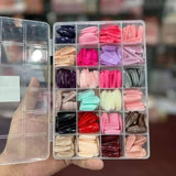 576 pcs nails with box ,Reusable Artificial nails, 24 different colours, beautiful fake nails With Glue for Girls Women (Random color)