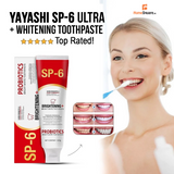 Yayashi SP6 Whitening Toothpaste 120gβ Removes Stains from Coffee, Tea & Smoking