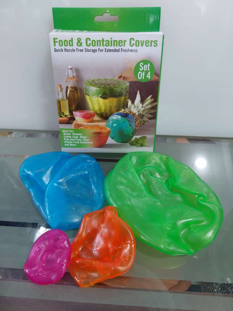Food Covers Set of 4 Silicone Fresh Keeping Wrap Food Wraps Seal (Random color)