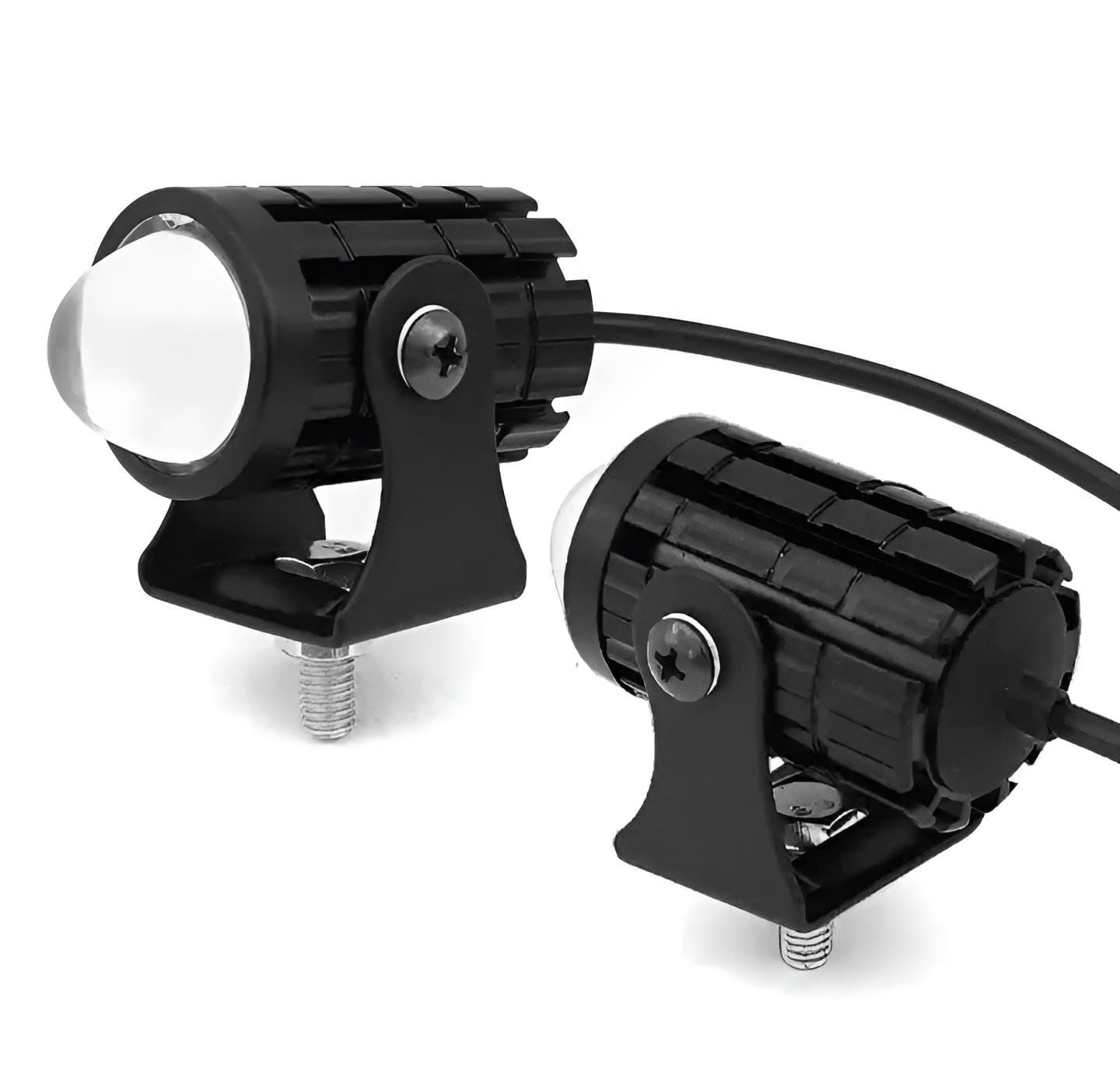 1Pc New Mini Driving Fog Light for All Motorcycle, Cars, Jeep Dual Function White-Yellow Lens Projectors Auxiliary Light 20w (Metal Body)