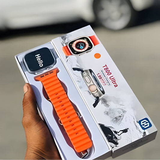 Smart Watch T800 Ultra Series 8 Ultra Smart Watch Sport Wireless Charger With Ocean Strap(Random Color )