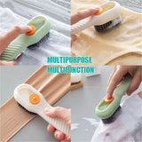 Multi-Purpose Shoe Brush Soft Bristle Automatic Liquid Long Handle Cleaning Brush Clothes Board Brush Household Cleaning Tools