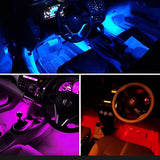 2Pcs RGB 17cm Silicon Flexible 9-LED Strip DRL Daytime Multicolor Light | SMD LED Fancy Light (RGB) For Car Bumper And Bikes