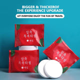 1 PCs Of Compressed Bath Towels Disposable Face Towels Large Magical Towel Portable Travel Strong Water Absorption Large Travel Hotel Towels Size 70 X 140 Cm