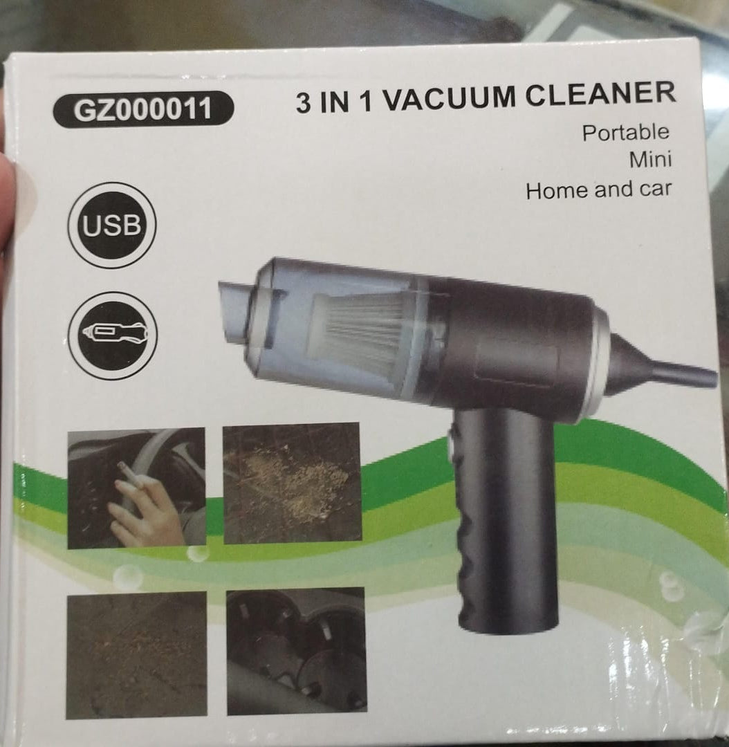 3 In 1 Vacuum Cleaner Mini Portable For Home And Car (GZ000011) / Wireless Mini Handheld Vacuum Cleaner
