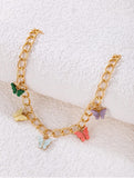 Elegant Multi Color Butterfly Chain Material Alloy /Beautiful Chain Necklace With Butterfly Charms (Random Colors)
