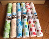 Non Slip Kitchen Printing Antibacterial Cabinet Plastic Foam Household Wardrobe Moisture Drawer Mat Shelf Sheets (45×200) (Random Color)