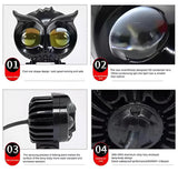 OWL Shape Fog Flash Light Low & High Beam Owl Metal Body Spot Light For All Cars And Bikes (1pc)