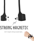 (Combo deal 1 Black x 1 White ) Anti Lost Silicone Earphone Rope Holder Cable For AirPods Strap Wireless Bluetooth Headphone Neck Strap Cord String 55CM