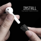 (Combo deal 1 Black x 1 White ) Anti Lost Silicone Earphone Rope Holder Cable For AirPods Strap Wireless Bluetooth Headphone Neck Strap Cord String 55CM