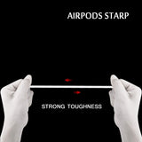 (Combo deal 1 Black x 1 White ) Anti Lost Silicone Earphone Rope Holder Cable For AirPods Strap Wireless Bluetooth Headphone Neck Strap Cord String 55CM